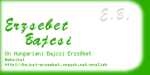 erzsebet bajcsi business card